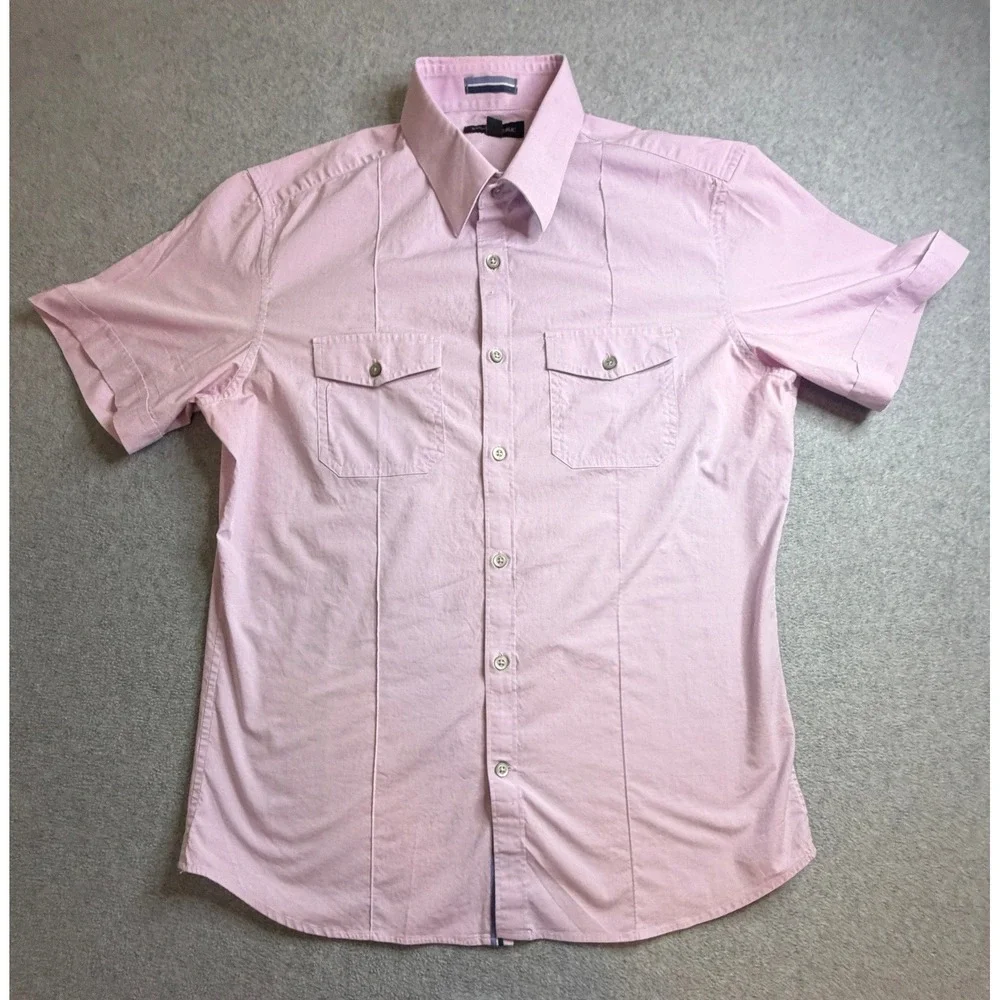 Banana Republic Men's Short Sleeve Button Front Utility Shirt Dual Pocket Size M